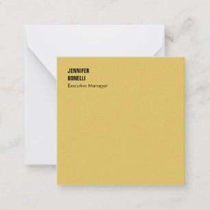 Carte De Correspondance Or professionnel minimaliste moderne couleur or