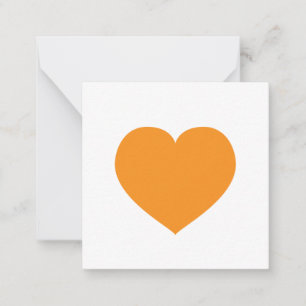 Carte De Correspondance Orange Heart Modern Love Note été automne