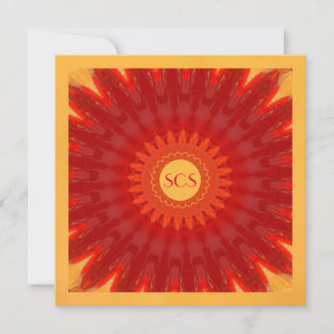 Carte De Correspondance Orange Starburst