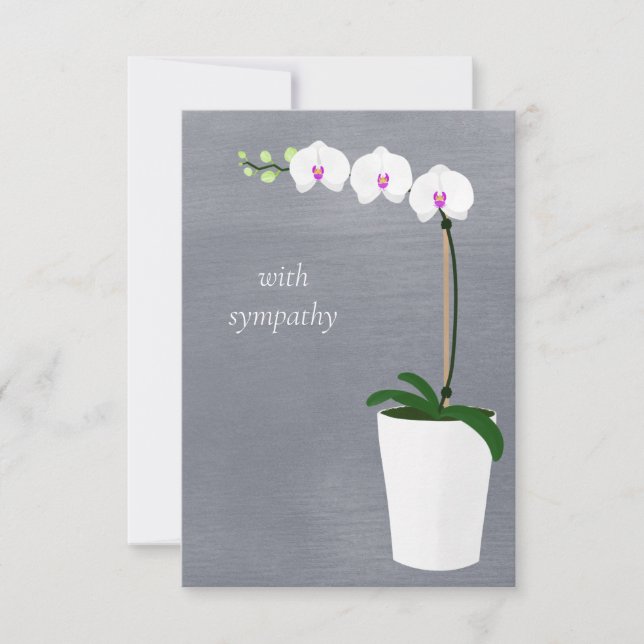 Carte De Correspondance Orchidée | Avec compassion (Devant)