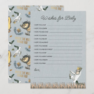 Carte De Correspondance Où les choses sauvages sont des voeux Baby showers