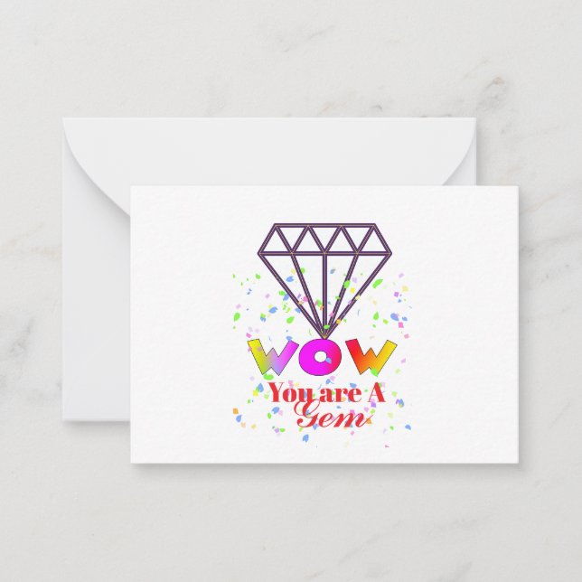 Carte De Correspondance OUAH ! Vous êtes un Gem (Devant)