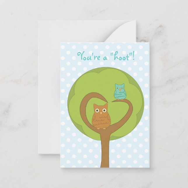 Carte De Correspondance Owl Valentines (Devant)