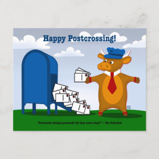 Carte De Correspondance PACK OF 10 Postcrossing Post Cow Postcards