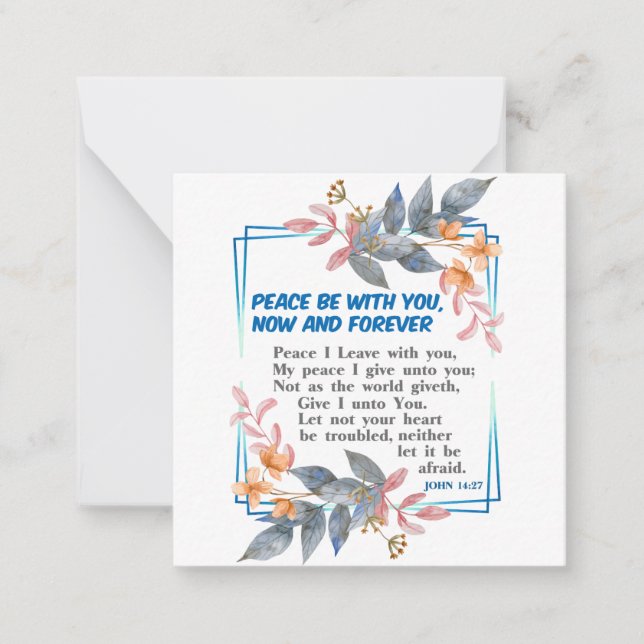 Carte De Correspondance Paix sois avec toi (Devant)