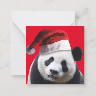 Carte De Correspondance Panda Bear Santa Claus
