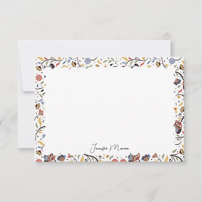 Carte De Correspondance papeterie à bordure festonnée (Devant)