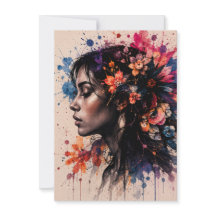 Papeterie artistique femme florale aquarelle color