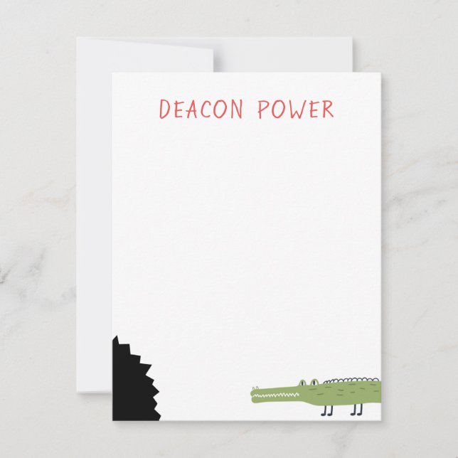 Carte De Correspondance Papeterie crocodile (Devant)