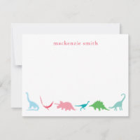Papeterie de Merci Preppy Dinosaur personnalisée
