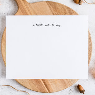 Carte De Correspondance Papeterie de note de script pour dire
