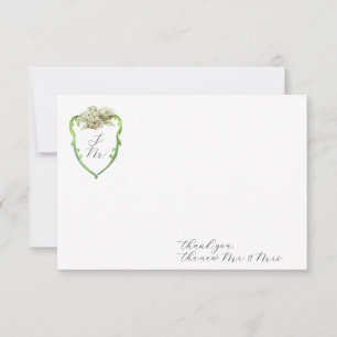 Carte De Correspondance Papeterie de remerciement de monogramme de mariage