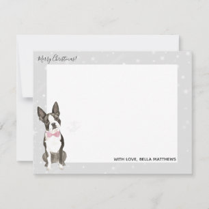 Carte De Correspondance Papeterie de vacances de chien Terrier de Boston p