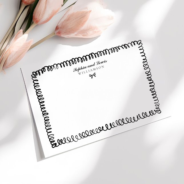Carte De Correspondance Papeterie en duple avec main de Whimsical (Créateur téléchargé)