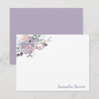 Carte De Correspondance Papeterie personnalisée aux fleurs de lilas 