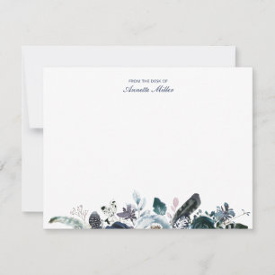Carte De Correspondance Papeterie personnalisée avec motif floral bohème m
