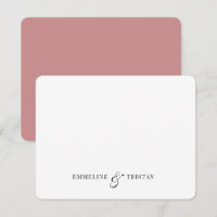 Papeterie personnalisée Couples Rose profond rose