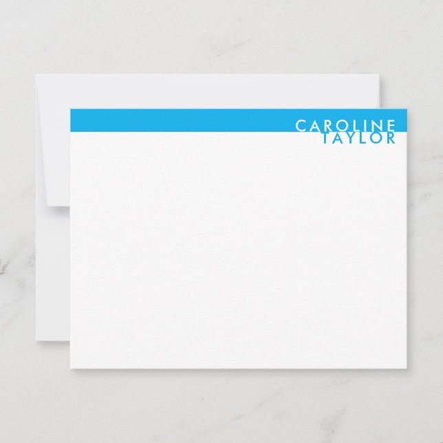 Carte De Correspondance Papeterie personnalisée prépa bleu ciel (Devant)