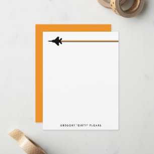 Carte De Correspondance Papeterie personnelle F-15 orange et noir