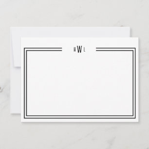 Carte De Correspondance Papeterie personnelle initiale Luxe
