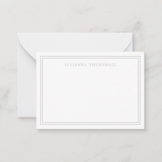 Carte De Correspondance Papeterie personnelle minimaliste chic (Devant)