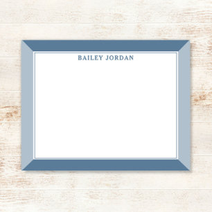 Carte De Correspondance Papeterie professionnelle bicolore bleu ardoise po