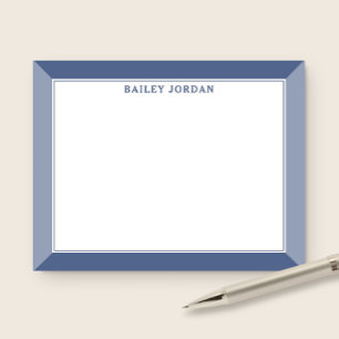 Carte De Correspondance Papeterie professionnelle bicolore bleu marine pou