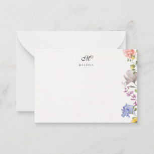 Carte De Correspondance Papier à Lettre Fleur de Sauvage Personnalisable É