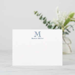Carte De Correspondance Papier à lettre masculin avec monogramme initial b