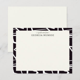 Carte De Correspondance Papier à lettres Abstrait noir personnalisé