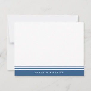 Carte De Correspondance Papier à lettres de base bleu marine