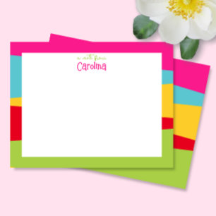 Carte De Correspondance Papier à lettres géométrique coloré mignon