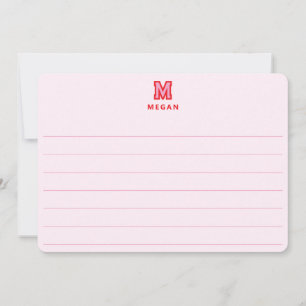 Carte De Correspondance Papier à lettres grand format avec monogramme spor
