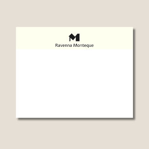 Carte De Correspondance Papier à lettres monogramme personnalisé élégant e