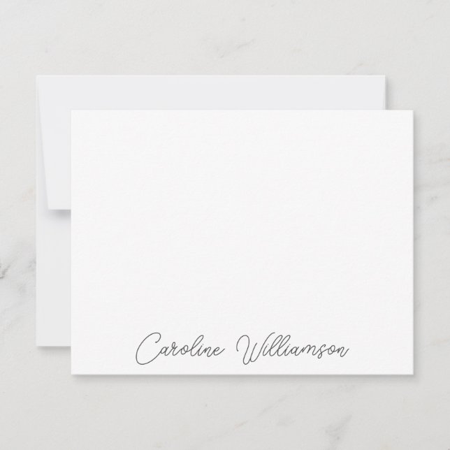 Carte De Correspondance Papier à lettres personnalisées Black Large (Devant)