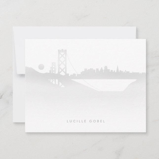 Carte De Correspondance Papier à lettres personnalisées moderne San Franci (Devant)