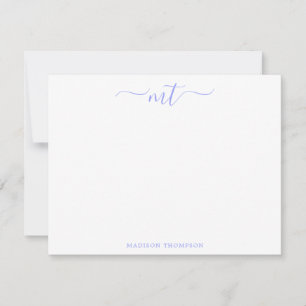Carte De Correspondance Papier à lettres personnalisées Monogram Lilac Lav