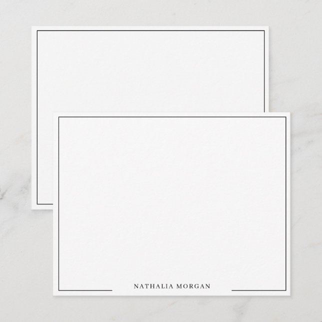 Carte De Correspondance Papier simple de base (Devant / Derrière)