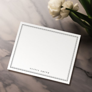 Carte De Correspondance Papiers à lettres personnalisés minimalistes aux b
