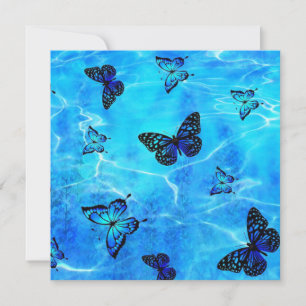 Carte De Correspondance Papillon bleu