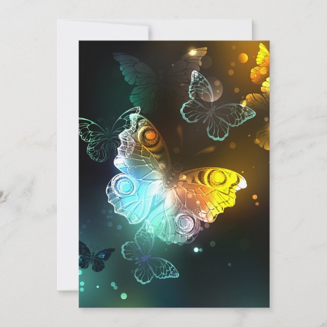 Carte De Correspondance Papillon lumineux et papillons de nuit (Devant)