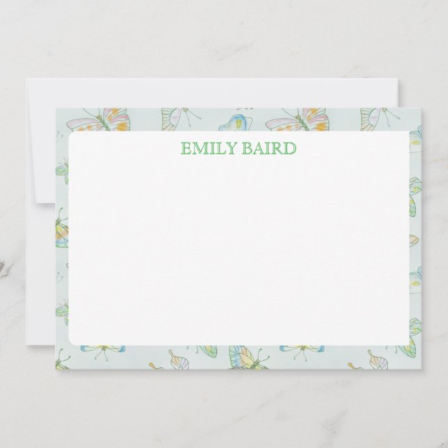 Carte De Correspondance Papillon stationnaire (Devant)