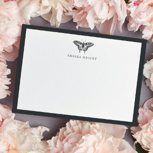 Carte De Correspondance Papillon vintage   Papeterie personnalisée Apparte