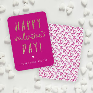 Carte De Correspondance Parties scintillant d'or Bonne Saint Valentin