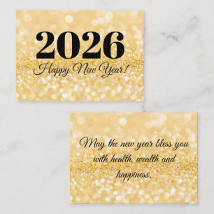 Carte De Correspondance parties scintillant d'or minimaliste de la nouvell