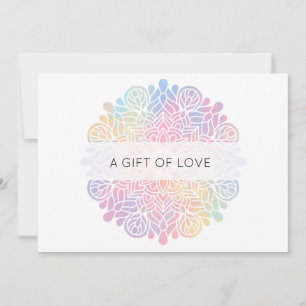 Carte De Correspondance *~* Pastel Aquarelle Rainbow Mandala Spirituelle