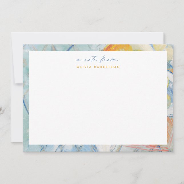 Carte De Correspondance Pastel Painted Still Life Stationery Note card (Devant)