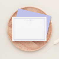 Pastel Purple Minimaliste Monogramme Deux Frontièr