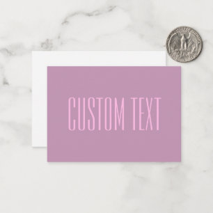 Carte De Correspondance Pastel Purple & Pink clair   Texte modifiable mode