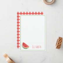 Pastèque d'été et carreaux rouge et blanc